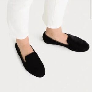 BIRDIES Black Velvet The Starling Shoes Slippers Loafers Women's Size 10